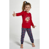 Sob Rudolf - sviatočné dievčenské pyžamo 98-104 Červená / modrá Dlhé Sob Rudolf - sviatočné dievčenské pyžamo 98-104 Červená / modrá Dlhé