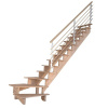 StarWood Schody Lindos Pro dubové pravé 100cm otvorené dizajn. drev. zábradlie StarWood Schody Lindos Pro dubové pravé 100cm otvorené dizajn. drev. zábradlie