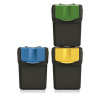 Prosperplast Sada 3 odpadkových košů Soorti na tříděný odpad 3 x 20 l černá Prosperplast Sada 3 odpadkových košů Soorti na tříděný odpad 3 x 20 l černá
