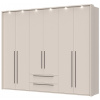 JL Šesťdverová šatníková skriňa so zásuvkami a LED osvetlením I Baptiste-béžová JL Šesťdverová šatníková skriňa so zásuvkami a LED osvetlením I Baptiste-béžová