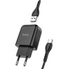Nabíjačka do siete Hoco Travel Charger USB A + Cable USB A to Type C 2.1A N2 Black Nabíjačka do siete Hoco Travel Charger USB A + Cable USB A to Type C 2.1A N2 Black