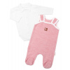 Baby Nellys 2-dielna súpravička Star, body dl. rukáv + pletené dupačky, růžové, veľ. 62 Baby Nellys 2-dielna súpravička Star, body dl. rukáv + pletené dupačky, růžové, veľ. 62