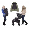 CuddleCo Comfi-Cape, Fusak do kočíka/autosedačky/nosič 2v1, 25x12cm, čierny/khaki CuddleCo Comfi-Cape, Fusak do kočíka/autosedačky/nosič 2v1, 25x12cm, čierny/khaki