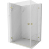 Mexen Lunar-B Duo, výklopný sprchový kút 80 x 70 cm, 8mm číre sklo, zlatý profil, 832-080L-070P-50-00 Mexen Lunar-B Duo, výklopný sprchový kút 80 x 70 cm, 8mm číre sklo, zlatý profil, 832-080L-070P-50-00