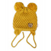 BABY NELLYS Zimná pletená čiapka Teddy Bear na zaväzovanie, horčicová, 68/80, (6-12m) Baby Nellys BABY NELLYS Zimná pletená čiapka Teddy Bear na zaväzovanie, horčicová, 68/80, (6-12m) Baby Nellys
