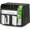 Gourmet Maxx Gourmetmaxx 11339, Teplovzdušná fritéza, 7 L, 60 min, Dvojitý, Čierna, Kovová, Dotyk Gourmet Maxx Gourmetmaxx 11339, Teplovzdušná fritéza, 7 L, 60 min, Dvojitý, Čierna, Kovová, Dotyk