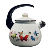 Čajník smaltovaný motýle s píšťalkou 2,5 l Čajník smaltovaný motýle s píšťalkou 2,5 l