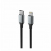 Dátový kábel Swissten Textile II USB-C / Lightning 1,5 m Čierny 71529203 Dátový kábel Swissten Textile II USB-C / Lightning 1,5 m Čierny 71529203