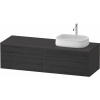 DURAVIT Zencha závesná skrinka pod umývadlo na dosku (umývadlo vpravo), 4 zásuvky, 1600 x 550 x 442 mm, dub čierny/grafit super matná, ZE4824R16800000 DURAVIT Zencha závesná skrinka pod umývadlo na dosku (umývadlo vpravo), 4 zásuvky, 1600 x 550 x 442 mm, dub čierny/grafit super matná, ZE4824R16800000