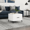 zahrada-XL Konferenčný stolík lesklý biely 50x50x40 cm kompozitné drevo 829400 zahrada-XL Konferenčný stolík lesklý biely 50x50x40 cm kompozitné drevo 829400