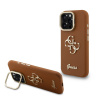 Guess PU Grained 4G Logo Stand Camera Frame zadný kryt pre iPhone 15 Pro Max Brown Guess PU Grained 4G Logo Stand Camera Frame zadný kryt pre iPhone 15 Pro Max Brown