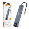 Aligator Dokovací stanice USB-C / Hub 8v1 (USB-C / 2xUSB / SD / MicroSD/ HDTV / RJ45) AHUB001 Aligator Dokovací stanice USB-C / Hub 8v1 (USB-C / 2xUSB / SD / MicroSD/ HDTV / RJ45) AHUB001
