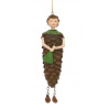 Polyresinová dekorácia postavičky v tvare šišky Pine cone so šnúrkou na zavesenie 3,5 x 3 x 12 cm 45035 Polyresinová dekorácia postavičky v tvare šišky Pine cone so šnúrkou na zavesenie 3,5 x 3 x 12 cm 45035