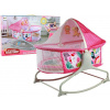 Lean Toys multifunkčná postieľka 2v1 ružová Lean Toys multifunkčná postieľka 2v1 ružová