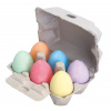Bigjigs Toys Sada farebných kried v tvare vajcia 6 ks Bigjigs Toys Sada farebných kried v tvare vajcia 6 ks