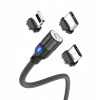 Kábel DSJ USB - USB typ C / microUSB / Lightning 0,5 m čierny Kábel DSJ USB - USB typ C / microUSB / Lightning 0,5 m čierny
