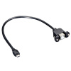 Adafruit Panel Mount USB Cable - B Female to Micro-B Male Adafruit Panel Mount USB Cable - B Female to Micro-B Male