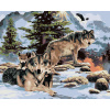 Maľovanie podľa čísel – Vlčia svorka v horách (Howard Robinson), 40 × 50 cm, napnuté plátno na rám 8596530060734 Maľovanie podľa čísel – Vlčia svorka v horách (Howard Robinson), 40 × 50 cm, napnuté plátno na rám 8596530060734