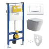 Mereo WC set - Smart flush rimless WC hranaté, modul pre sadrokartón, biele hranaté tlačidlo Mereo WC set - Smart flush rimless WC hranaté, modul pre sadrokartón, biele hranaté tlačidlo