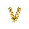 Party Fóliový balón písmeno V gold 35 cm Party Fóliový balón písmeno V gold 35 cm