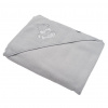 Detská froté osuška s výšivkou a kapuckou New Baby 100x100 sivá myška Detská froté osuška s výšivkou a kapuckou New Baby 100x100 sivá myška
