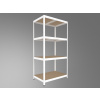 Kovový regál do domácnosti Biedrax 35 x 60 x 180 cm, biely - 4 police MDF Kovový regál do domácnosti Biedrax 35 x 60 x 180 cm, biely - 4 police MDF