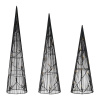 Čierne vianočné svetelné dekorácie v súprave 3 ks Dunge – Markslöjd Čierne vianočné svetelné dekorácie v súprave 3 ks Dunge – Markslöjd