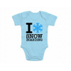 Detské body krátky rukáv premium I love snowboarding Detské body krátky rukáv premium I love snowboarding