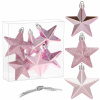Springos Hviezdičky ružové sada 6ks, vianočné ozdoby Springos Hviezdičky ružové sada 6ks, vianočné ozdoby