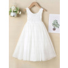 Dievčenské šaty - Maxi Shein Trapezoidálne šaty Veľkosť 11 (Shein White Tulle Dress (11-12L)) Dievčenské šaty - Maxi Shein Trapezoidálne šaty Veľkosť 11 (Shein White Tulle Dress (11-12L))