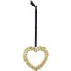 Ozdoba na vianočný stromček Karen Blixen srdce s kvetinami 11,5 cm zlatá Ozdoba na vianočný stromček Karen Blixen srdce s kvetinami 11,5 cm zlatá