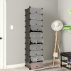 SONGMICS Variabilný plastový regál na topánky s 10 uzamykateľnými boxmi biely SONGMICS Variabilný plastový regál na topánky s 10 uzamykateľnými boxmi biely