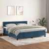 zahrada-XL Posteľný rám boxsping s matracom tmavomodrý 180x200 cm zamat 3141441 zahrada-XL Posteľný rám boxsping s matracom tmavomodrý 180x200 cm zamat 3141441