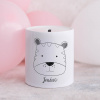 Domovi Biela keramická pokladnička s menom Tiger 9cm Domovi Biela keramická pokladnička s menom Tiger 9cm