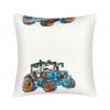 Bellatex Polštářek ELLÍK dětský motiv 35x40 cm Traktor Modrá,Šedá,Bílá Bellatex Polštářek ELLÍK dětský motiv 35x40 cm Traktor Modrá,Šedá,Bílá