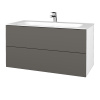 Dreja Umývadlová skrinka VARIANTE SZZ2 100 pre úmyvadlo Finon - N01 Biela lesk / N06 Lava Dreja Umývadlová skrinka VARIANTE SZZ2 100 pre úmyvadlo Finon - N01 Biela lesk / N06 Lava