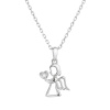 Strieborný náhrdelník anjel so zirkónom v srdiečku 12073.1 Strieborný náhrdelník anjel so zirkónom v srdiečku 12073.1