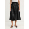 United Colors of Benetton nohavice culottes dámske s ľanom 4K9FDF0BR čierna 42 United Colors of Benetton nohavice culottes dámske s ľanom 4K9FDF0BR čierna 42