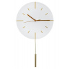 PLATINET NÁSTENNÉ GUĽATÉ HODINY LARK WHITE, tichý mechanizmus, štýlové kyvadlo PLATINET NÁSTENNÉ GUĽATÉ HODINY LARK WHITE, tichý mechanizmus, štýlové kyvadlo