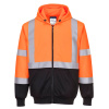 PORTWEST HI-VIS B315 / Reflexná mikina so zipsom a kapucňou - HV oranžová/čierna XXXL PORTWEST HI-VIS B315 / Reflexná mikina so zipsom a kapucňou - HV oranžová/čierna XXXL