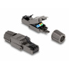 Delock 86514 Konektor RJ45 Cat.8.1 STP bez nástrojov 86514 čierna 1 ks; 86514 Delock 86514 Konektor RJ45 Cat.8.1 STP bez nástrojov 86514 čierna 1 ks; 86514