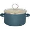 Gastro Hrnec Petrol Smaltovaný hrnec se skleněnou poklicí 1,5 l 224401108 Gastro Hrnec Petrol Smaltovaný hrnec se skleněnou poklicí 1,5 l 224401108