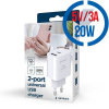 GEMBIRD TA-UC-PDQC20-W-01, Nabíjačka, USB/USB-C GEMBIRD TA-UC-PDQC20-W-01, Nabíjačka, USB/USB-C