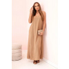Legínovo Dlhé šaty na ramienka fango Farba: Svetlohnedá, Veľkosť: UNI Legínovo Dlhé šaty na ramienka fango Farba: Svetlohnedá, Veľkosť: UNI