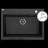 Laveo Tau, 1-komorový granitový drez 700x500x215 mm, čierna škvrnitá, LAV-SBT_7107 Laveo Tau, 1-komorový granitový drez 700x500x215 mm, čierna škvrnitá, LAV-SBT_7107