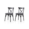 Súprava jedálenských stoličiek Ekol Anthracite and Black, 2 ks Súprava jedálenských stoličiek Ekol Anthracite and Black, 2 ks