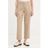 Tommy Hilfiger nohavice dámske s bavlnou WW0WW49647 béžová 44 Tommy Hilfiger nohavice dámske s bavlnou WW0WW49647 béžová 44