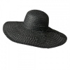 Clayre & Eef Dámsky čierny slamený klobúk - 57 cm - Clayre & Eef Clayre & Eef Dámsky čierny slamený klobúk - 57 cm - Clayre & Eef