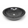 DIVERO kamenné umývadlo - čierny leštený mramor DIVERO kamenné umývadlo - čierny leštený mramor