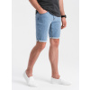 Ombre Men's denim shorts with rolled up legs - blue modrá M Ombre 5902228952978 Ombre Men's denim shorts with rolled up legs - blue modrá M Ombre 5902228952978